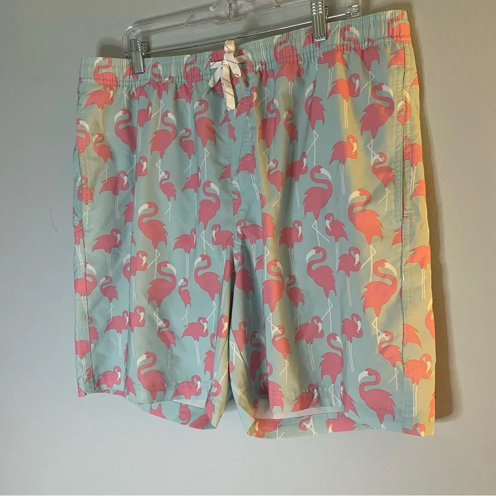Elysian Men’s Swim Shorts Flamingos Size XL